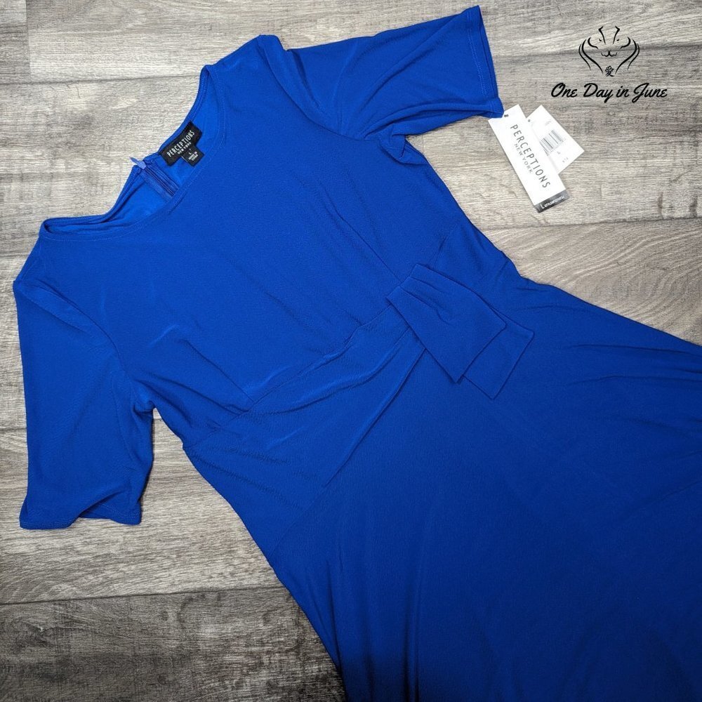 Perceptions Short Sleeve Fit & Flare Dress Size L - Picture 3 of 7